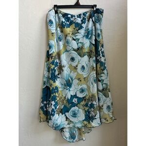 Vintage 90s Y2K Giorgio Midi Skirt 26 28W Fairy Grunge Floral Asymmetrical